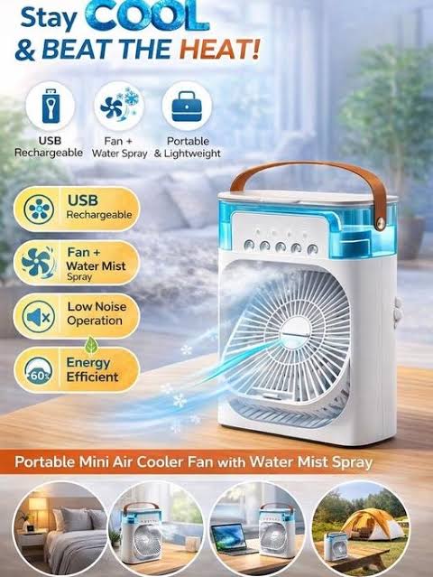 Mini Air Cooler Fan With 3 Speed Cooling