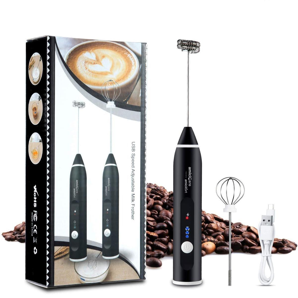 2-in-1 Electric Milk Frother & Coffee Beater