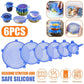 6PCS Silicone Spill Stopper Lid Set
