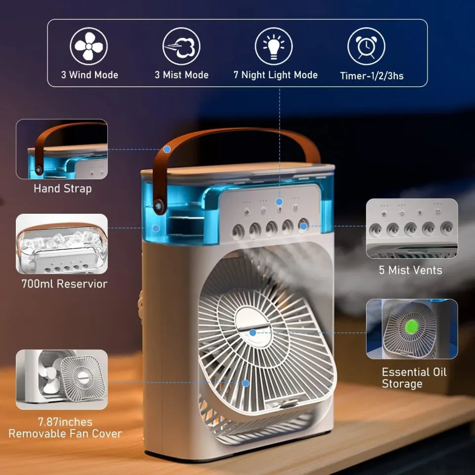 Mini Air Cooler Fan With 3 Speed Cooling